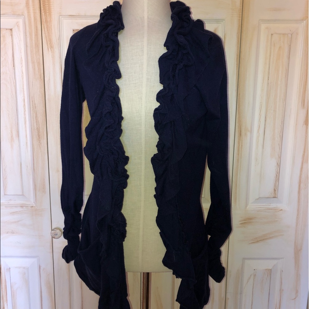 INC Ruffled Sweater Cardigan